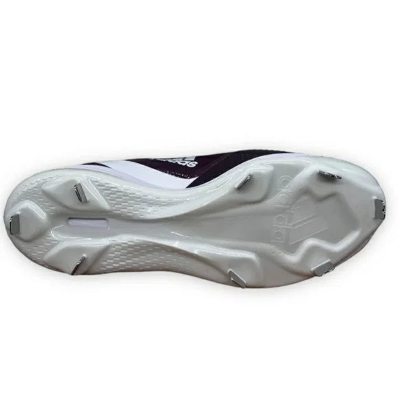 Adidas Icon 7 Metal Baseball Cleats Burgundy White FZ1555 Men’s Size 12.5 Shoes - Picture 5 of 6